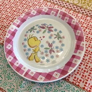 Vintage Looney Tunes Tweety Dragonflies Plate